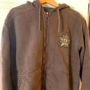 #Oakley #Large #Brown #Faded #Hoodie #ZipperUp. #Original Oakley Product
